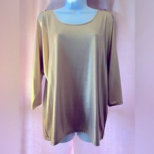 INC cold shoulder blouse with rhinestone detail